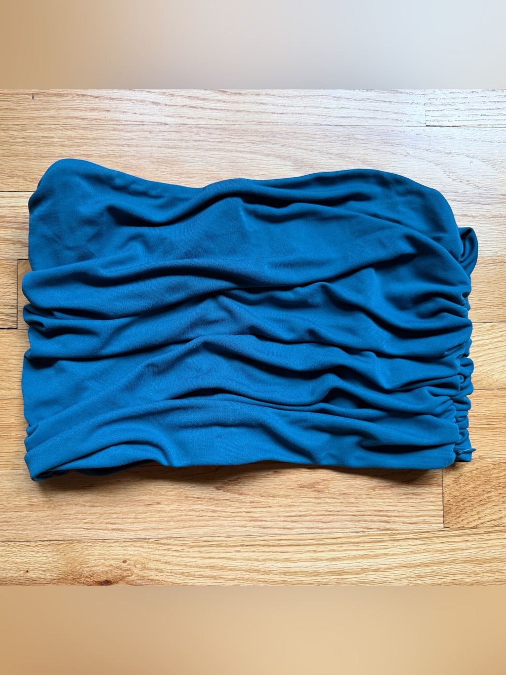 L.A. Hearts Teal Ruched Tube Top